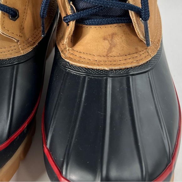 Land’s End Leather Duck Boots Thinsulate Women's Size 9 Blue Tan NICE! (READ**) - Picture 16 of 16